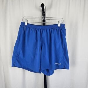 Brooks Blue Running Shorts L Equilibrium Technology Split Hem Liner
